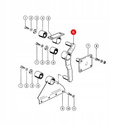 Kairė grūdų keptuvės atrama Claas 647434 0 vnt