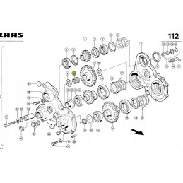 Viršutinės ritininės pavaros adatinis guolis