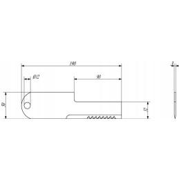 Dantyta skaitiklio ašmenys 190x50 32x3 mm