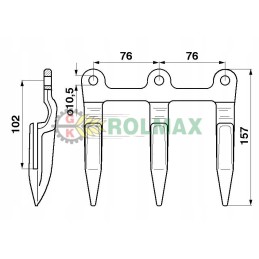 Trigubas durtuvas john deere h25603