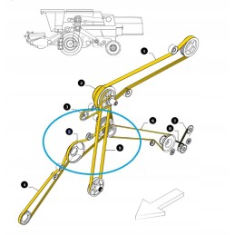 Antraštės pavaros diržas 3hb new holland case 84817632