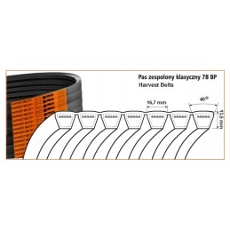 Trapecinis juostinis derliaus nuėmimo kombainas Claas 7b bp h 3290 cl 667881 0