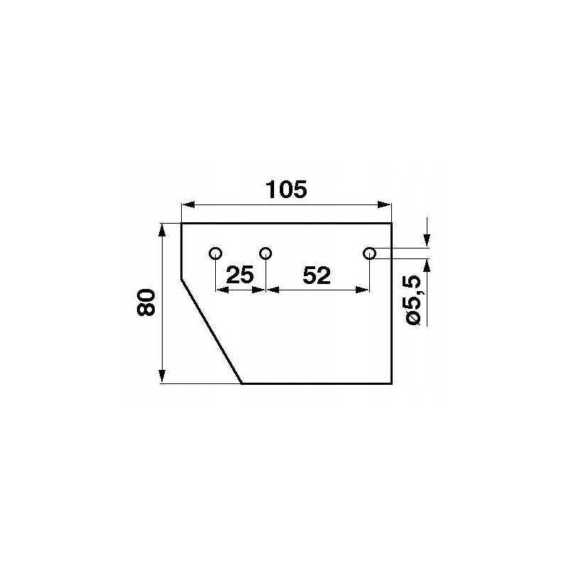 Claas Jag01 0050 522189 kombaino dalgio plokštelė