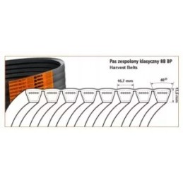 Claas 8b bp h 5530 cl kombaino diržas 083615 0