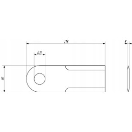 5 mm pašarų kombaino peilis
