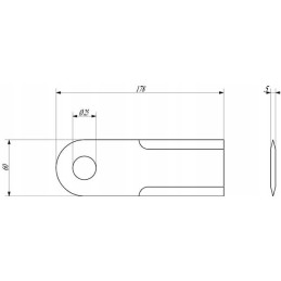 5 mm pašarų kombaino peilis