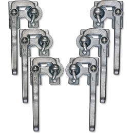 Priekabos spaustukų rinkinys 3 pusėms, cinkuotas, kairėje ir dešinėje