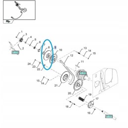 New Holland CX 8433 kuliamosios mašinos variatoriaus skriemulys