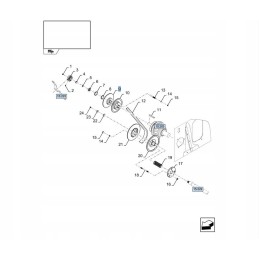 New Holland CX 8433 kuliamosios mašinos variatoriaus skriemulys