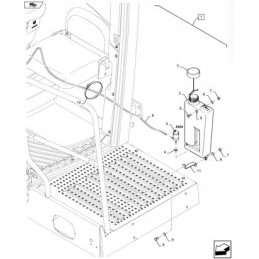 New Holland TC 4743535 stiklų plovimo skysčio rezervuaras