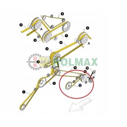 Pavarų dėžės diržas new holland tx 84817621