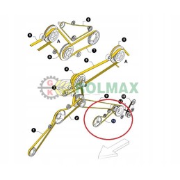 Pavarų dėžės diržas new holland tx 84817621