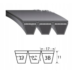 Raudonas trigubas super bison 3hb 2940 trapecinis diržas
