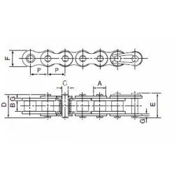 Grandinė Claas 100 1 20a 1 Claas pavara mašinoje