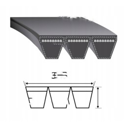 Trigubas standartinis V formos diržas Bizon 3HB 2940