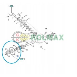 Varomasis grandinės ratas New Holland TX 84004252