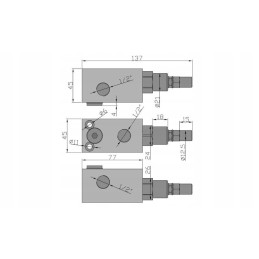 Hidraulinis perpildymo vožtuvas 1 2 srautas 70l min