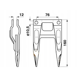 Dvigubas skardos durtuvas Schumacher John Deere org