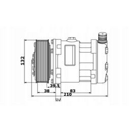 Deutz Agrostar JCB Fastrac oro kondicionavimo kompresorius