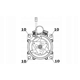 Deutz Agrostar JCB Fastrac oro kondicionavimo kompresorius