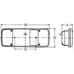 Hella h 2sk003567331 galinis žibintas