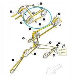Pašarų kombaino pavaros diržas new holland tx 84004443