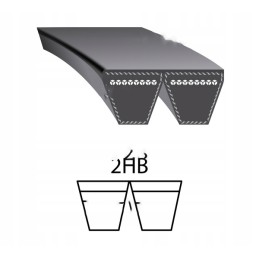 Geltonas dvigubas trapecinis diržas bizon 2hb 1500