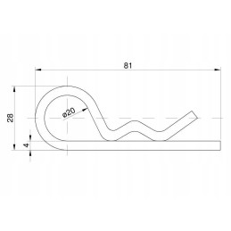 Mažas užsegimas fi 4 pirštų smeigtukas 5050040140 bizo