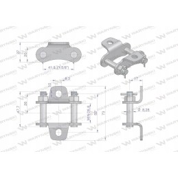 Grandininis užraktas su dvipuse jungtimi s55x r1 4
