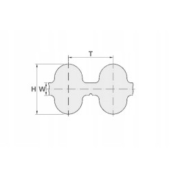 Dvipusis dantytas diržas 1424 d8m 50 optibelt