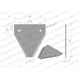 Peilis, pjūvis iš apačios, storas Warynski peilis, 25 vnt