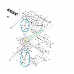 New Holland antraštės hidraulinis cilindras 84247303