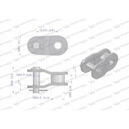 Grandinė pologniwo 10bf20, naudoti Claas 6702