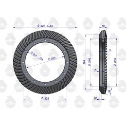 Kampiniai danties atakos ratai C 360 Zetor originalūs Ursus