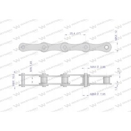 Ritininė grandinė L208A 32pz, naudokite Claas 678