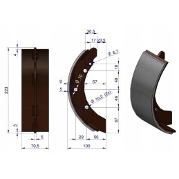 Stabdžių kaladėlė, 2 vnt Bizon kojinis stabdys