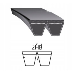 Žalias dvigubas V formos diržas bizon 2hb 5250