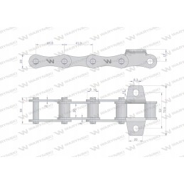 Nuožulnios konvejerio centrinės grandinės n programos