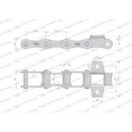Nuožulnios konvejerio centrinės grandinės n programos