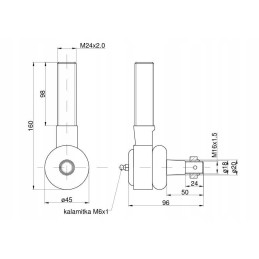 Ilgas sujungimas su sriegiu ir metaline veržle
