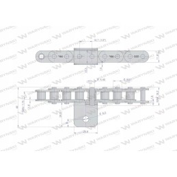 Kombaino konvejerio grandinė c08b r1 1 2