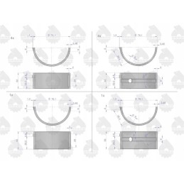 Pagrindinių guolių komplektas n 1 00 iv grind 4640102