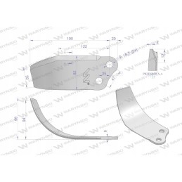 Kairiojo peilio rotavator taikymo jungtis plieno boras