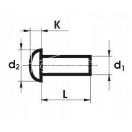 Rutulinė kniedė 6x18 Claas 235463