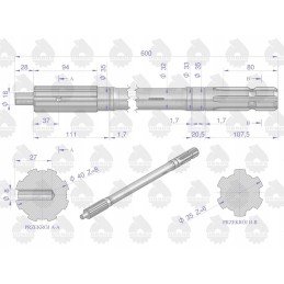 Kardaninis relės velenas C 328 originalus Ursus