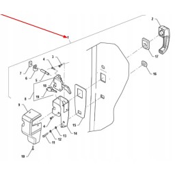 P5s52201016 pilna dešiniųjų durų rankena