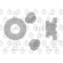Užrakinimo sankaba mf235 mf3 originalus ursus