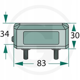Valstybinio numerio lempa 83x30mm