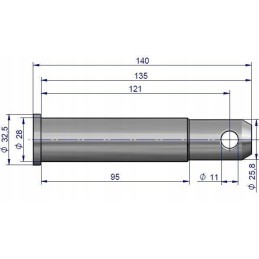 Lauko prikabinimo šakės kaištis c 330 360