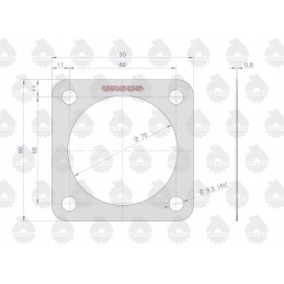 Dėžutės dangtelio tarpinė krazelitas 0 8mm c 385 p